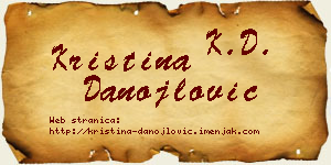 Kristina Danojlović vizit kartica